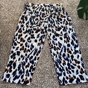 Wide Leg Leopard Style Pants
